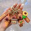 Cartoon Capybara Keychain: Cute Backpack Pendant and Hanging Doll Gift