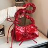 Premium-Tasche Damen neue Mode plissierte Schleife Achseltasche vielseitige Schultertasche