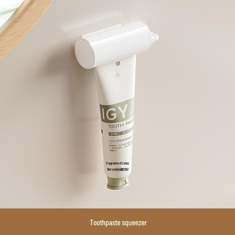 Wall-Mounted Punch-Free Dustproof Electric Toothbrush Holder and Organizer