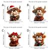 1PC Christmas Cute Animal Calf Window Decals Shop Window Atmosphere Decorations Self-adhesive Vinyl Decals for Home Living Room