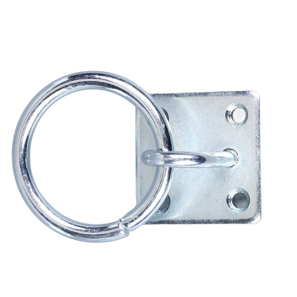 Tie Ring Plate Rust Proof Safe Wall Mount Metal Horse Hitching Ring for Stable Horse Bathing