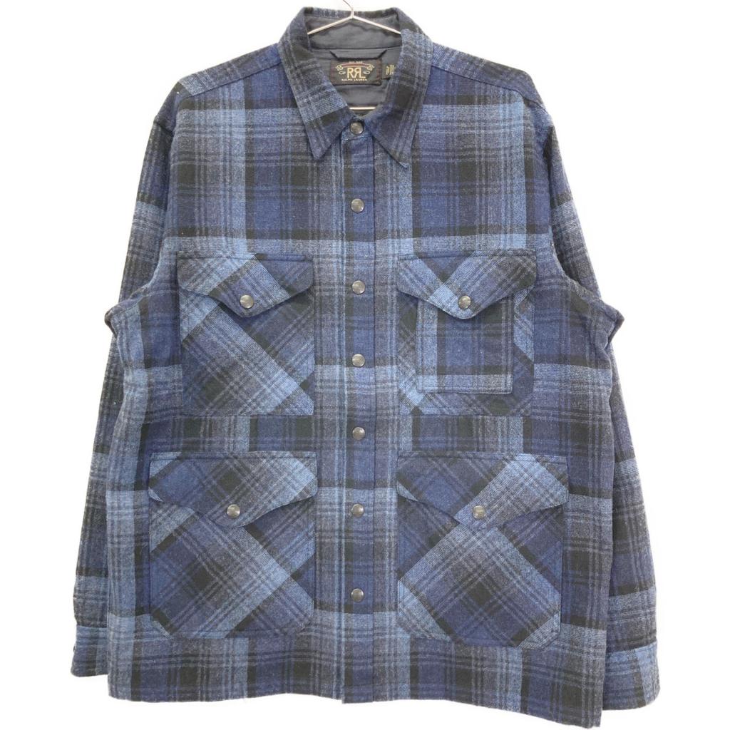 RRL 2022 Double Mackinaw Cruiser Jacket Jacket L blueUsed