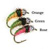 6PCS Bead Head Ice Silk Nymph Fly Fishing Lure, Sharp High Carbon Hook Sinking Bait for Trout Minnow Panfish