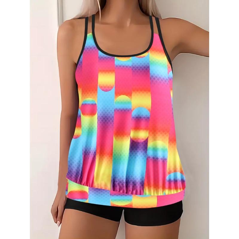 

2 шт./комплект женский бикини комплект сексуальный глубокий V-образный вырез спинки сплошной купальник с высокой талией раздельный купальный костюм женский пляжный костюм 6XL ярко-розовый