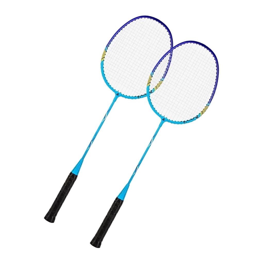 1Pair Professional Double Badminton Racquet Set Light Weight Shuttlecocks Racquet for Outdoor Backyard Games Enduring