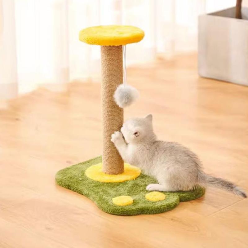 3-Layers Cats Toys Scratching Post Sisal Rope Three Pillars For Kitten Grind Claw Cat Climbing Frame Posts Pet Furniture