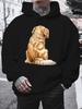 Golden Retriever New European And American Trendy Sweatshirts for Men'S Couples Hoodies Versatile Sports And Casual Loose Hoodies