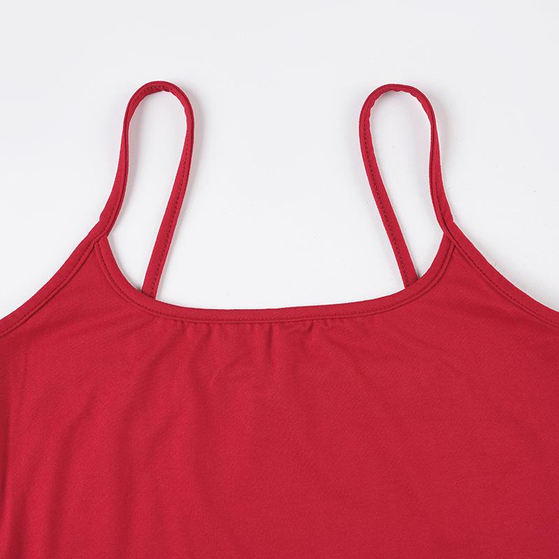 European & American Style Sexy Red Home Camisole and Shorts Women's Slimming Two-Piece Set