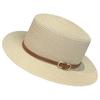 Summer vacation beach sunscreen sunshade flat top straw belt buckle sun hat women