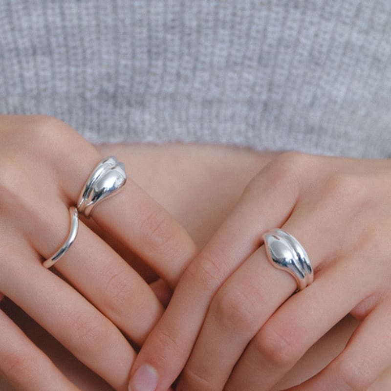 leeENoir Double Wave Ring (2color)