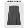 UR2026 Women's Color-Block Drawstring Pleated Skirt