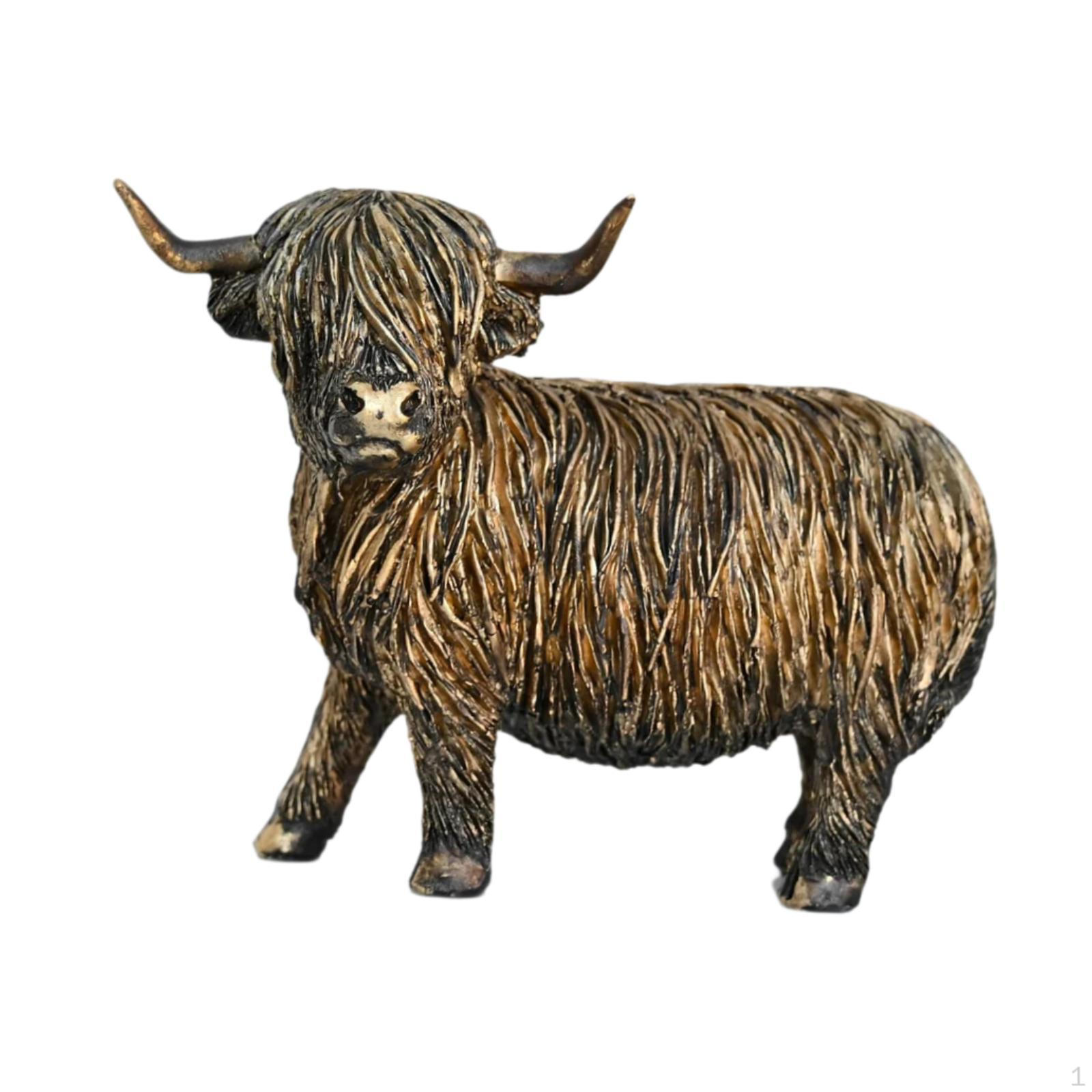 

Фигурка яка, скульптура из смолы для домашнего офиса 15x6x12cm_Stand