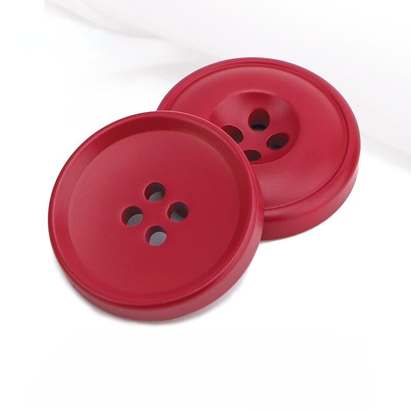 Velký Kulatý 4 Dírkový Pryskyřičný Šicí Knoflík Černý Bílý Červený Knoflíky Scrapbooking Pro DIY Řemesla Oblečení Kabát Svetr Dekor 25/27Mm