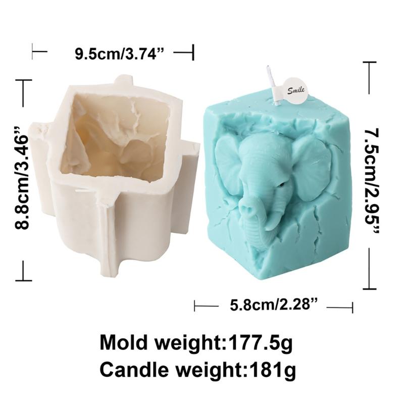 3D Animal Shaped Candle Mold Aromatherapy Soap Mould Resin Epoxy Mould Plaster Ornament for Birthdays and Festivals
