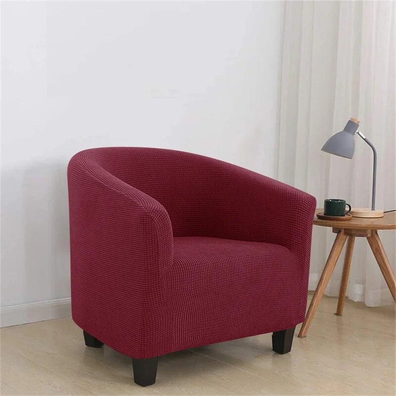 Polar Fleece Armchair Cover Stretch Tub Chair Slipcovers Living Room Elastic All-inclusive Single Sofa Protector Case Home Decor