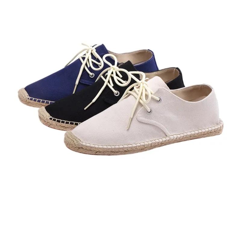 Mode Mode Fischer Schuhe Flache Herren Freizeitschuhe Atmungsaktives Tuch Marke Herrenschuhe Schwarz Beige Blau Übergröße 45 D193