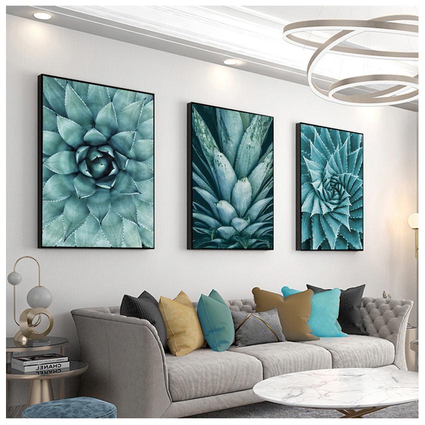 Plants modern minimalist Modular Pictures Canvas Painting living room cuadros decoracion Nordic Poster Green Aloe Succulent