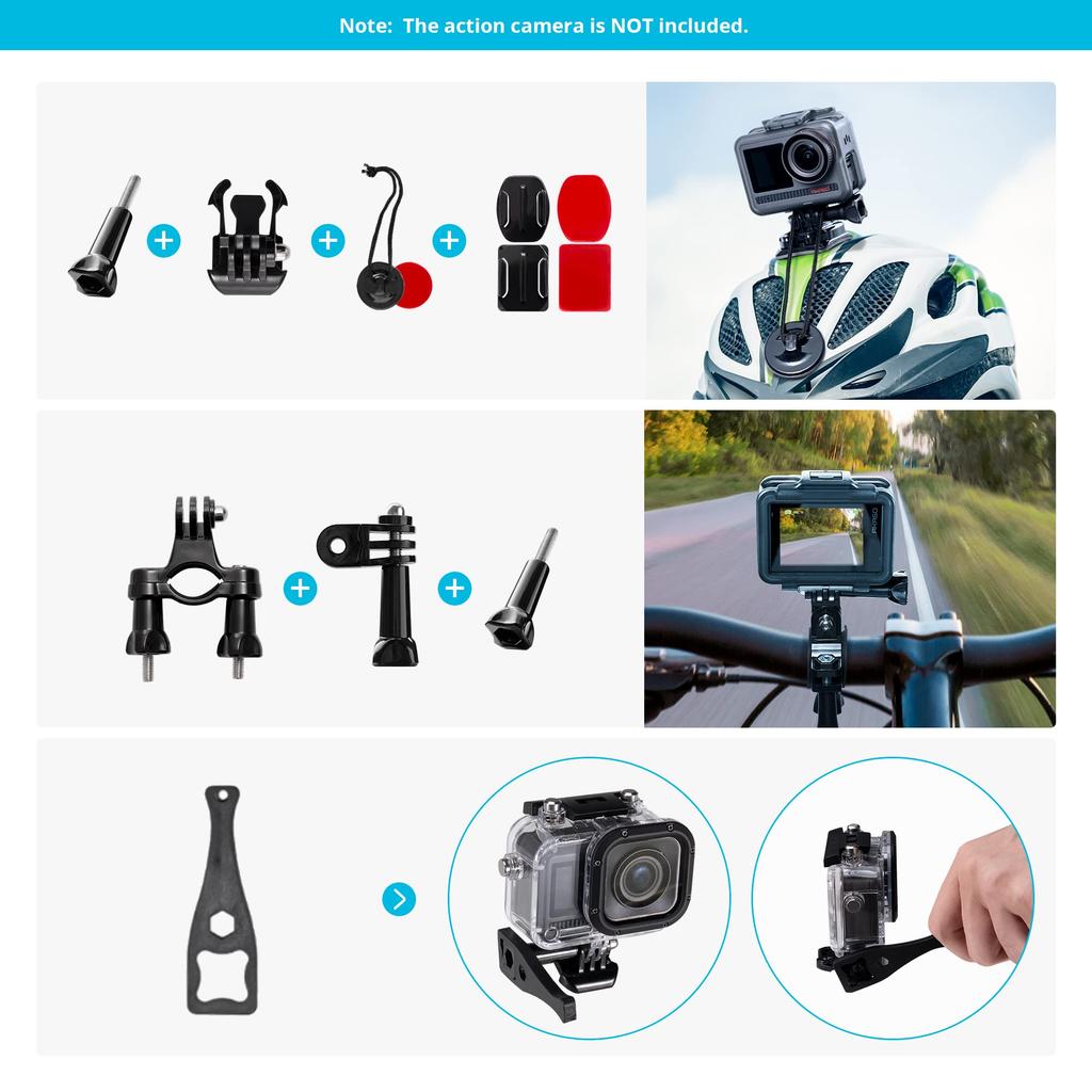 AKASO Sports Camera Accessory Bundle Kit for Action Cameras 60-in-1