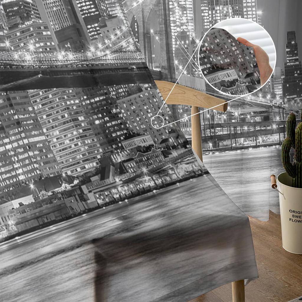 Brooklyn Bridge Manhattan Architecture Tulle Window Curtains for Bedroom Indoor Living Room Voile Decor Sheer Curtains Drapes