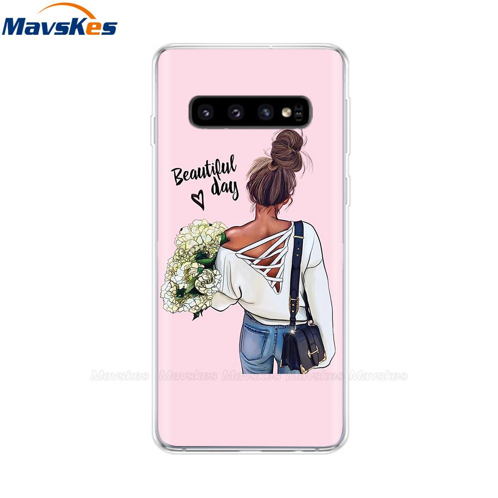 La più recente custodia stampata in TPU per Samsung Galaxy S10 S10 + Coperture del telefono per Samsung S10 Plus S10e Custodie Cover posteriore Paraurti Fundas Coque