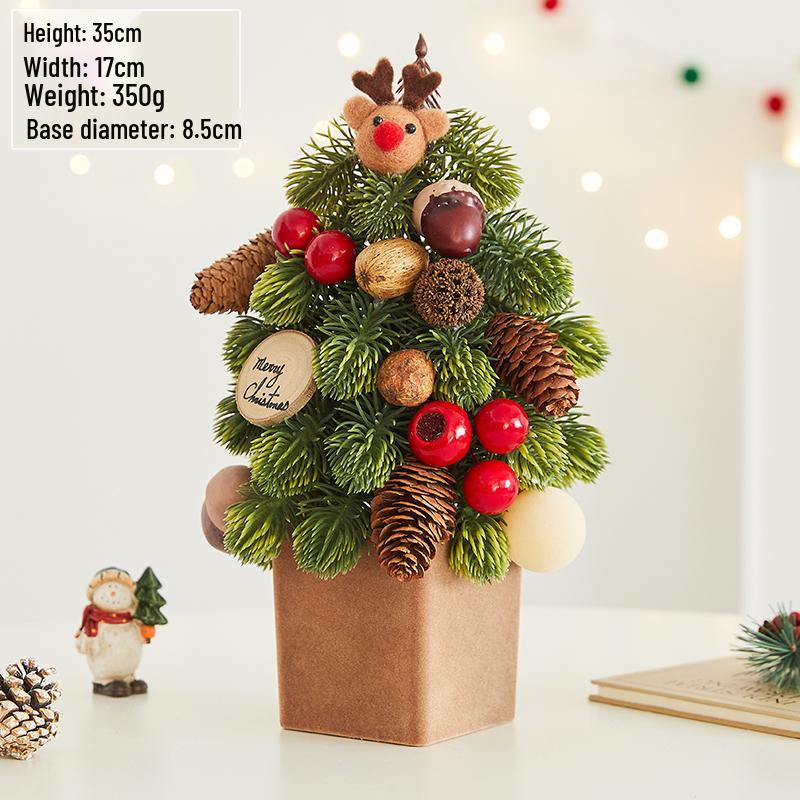 Champagner Gold Weihnachtsdekorationen: Baumkranz, Rattan-Geweih, Wand- & Türdekoration für Hotels & Einkaufszentren