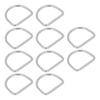 10Pcs 316 Stainless Steel D Rings 3mm Seamless Welding Half Round Rings Surfboard Kayak Accessories 25x18x3MM
