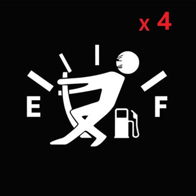 2025 4 шт. Забавная наклейка на машину Укажите указатель бака до полного Hellaflush Светоотражающая виниловая наклейка на машину Наклейка Оптовая продажа Новинка