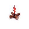 MOC Building Blocks Bonfire Flame Medieval Wine Bottle Accessories Set Candlestick Model Mini Brick Compatible Toy Gift DIY X019