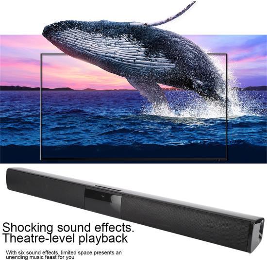 BS‑28B Bluetooth-Lautsprecher Kabelloser TV-Stereostreifen Speicherkarte Soundbar (Fernbedienung mit )