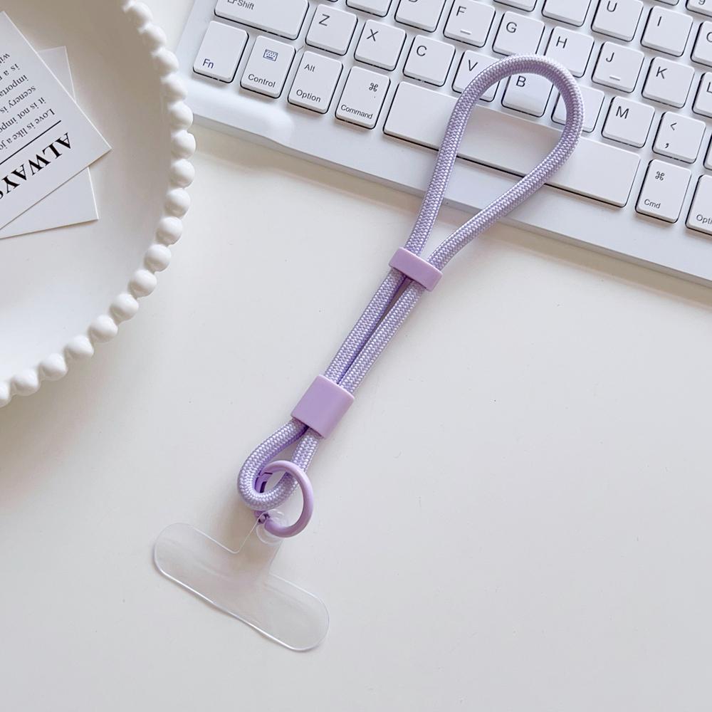 Adjustable Short Hand Wrist Strap for Mobile Phone Candy Color Simple Universal Lanyard Anti-Lost Strap Rope for Cell Phone