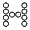 Ofowin 10pcs O-Ring Nitrile Rubber 7mm X 10mm X 1.5mm Black O-Ring 7mm Inner