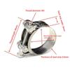 2Pcs Stainless Steel Strengthens European Style Hose Clamp Exhaust Circular Air Water Pipe Clip Sealing Welding Repair Tool