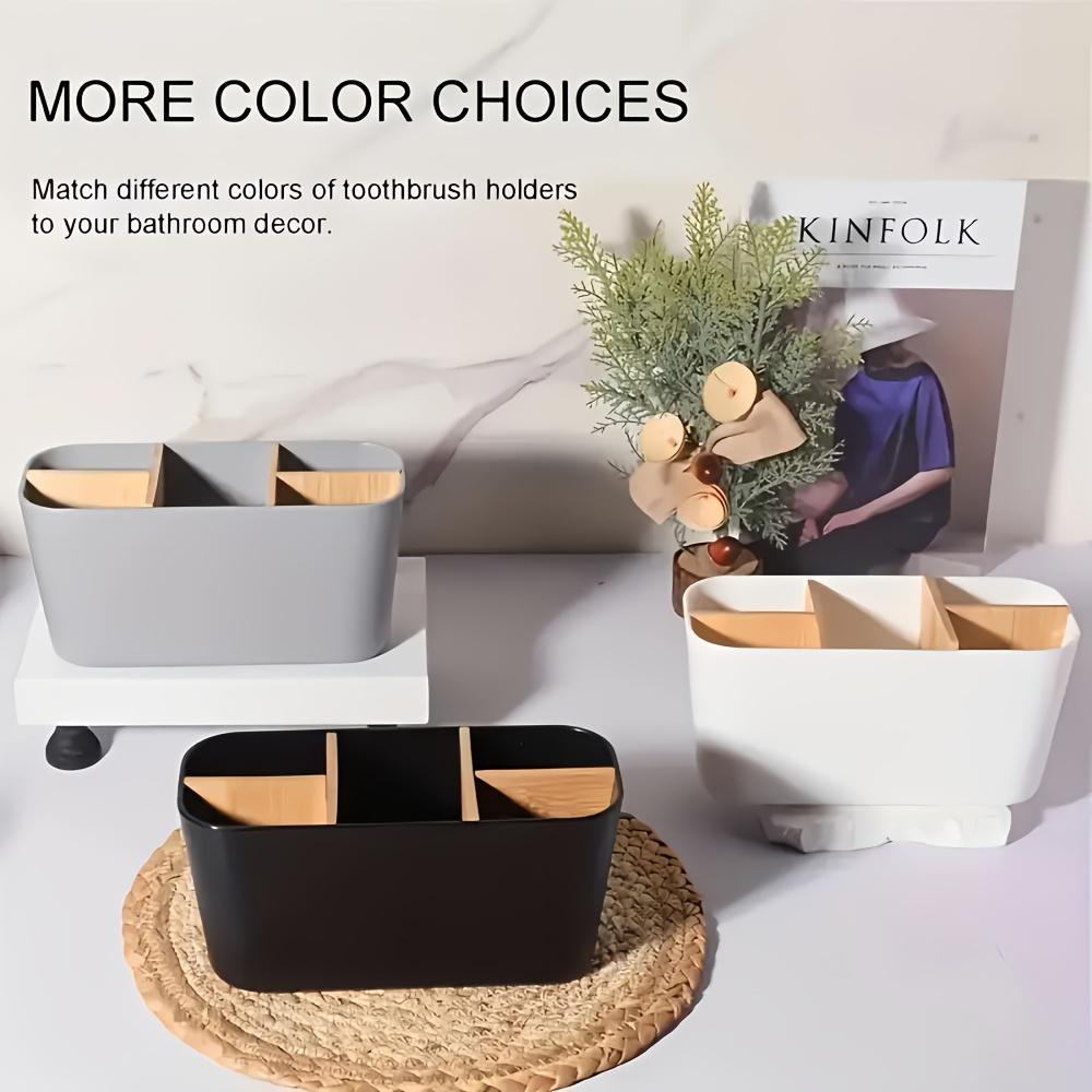 Bamboo Electric Toothbrush Holder Razor Makeup Brush Storage Box Toothpaste Toothbrush Stand Bathroom Accessories