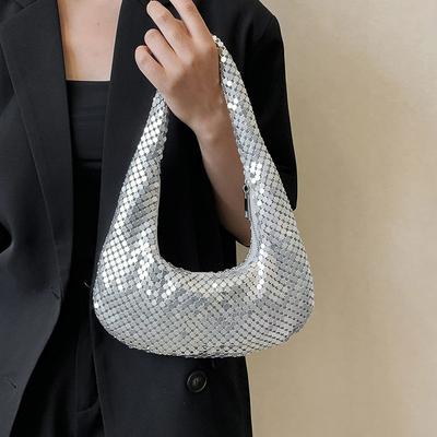 Damen Unterarmtasche Party Glänzende Handtasche Mode Handheld Schultertasche