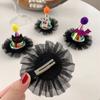 Glowing Lace Ghost Halloween Headwear Children Hairpin Hair Accessories Halloween Hat Hair Clip
