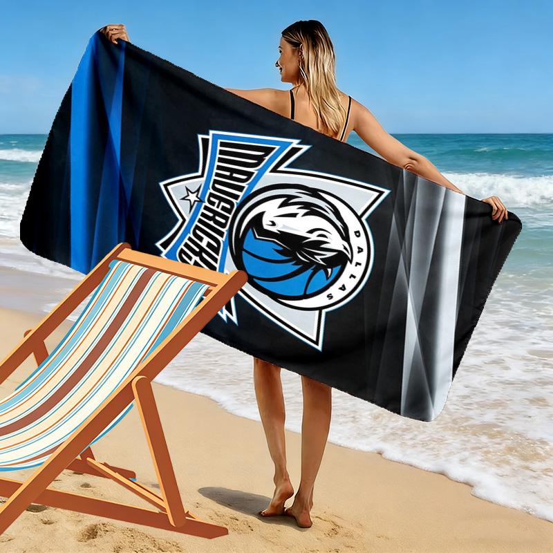 Dallas Mavericks Print Beach Towel, Large Soft Quick Dry Towel for Beach Camping Swimming