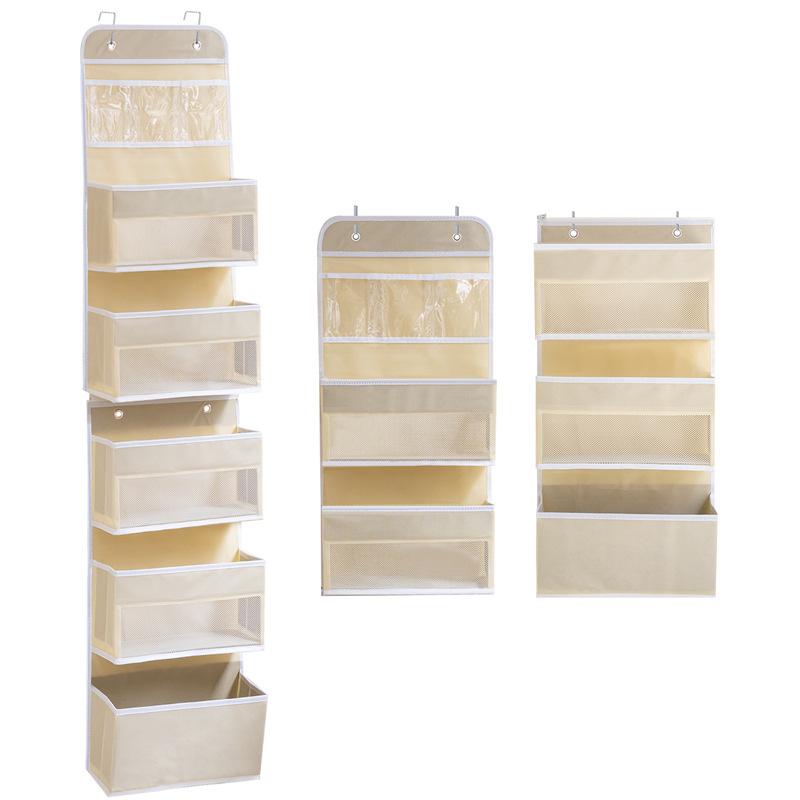 Wall-Mountable Hanging Storage Bag with Mesh Pockets for Dorms and Homes