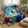 Blackburn Rovers Football Print Flannel Blanket, Soft Warm Lightweight Throw Blanket for Sofa Bed Camping