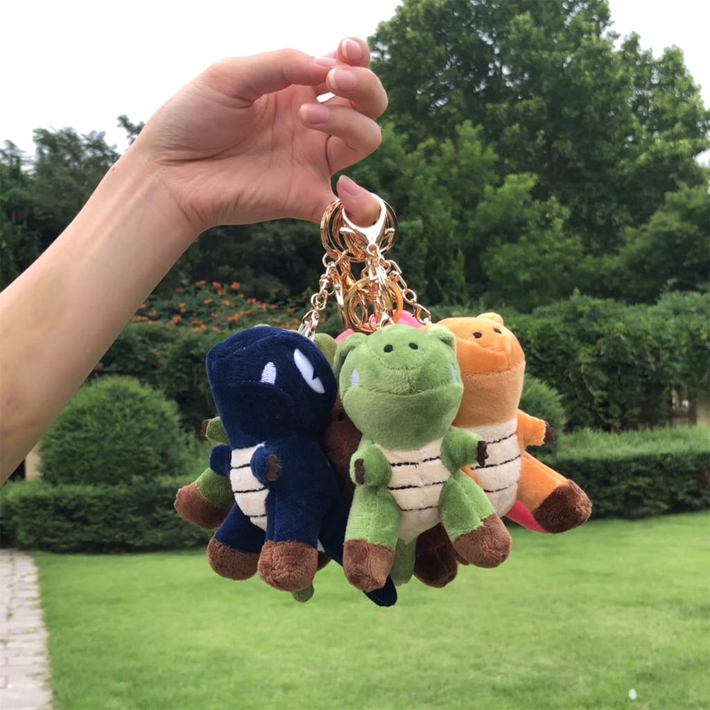 1pcs Cute Cartoon Dinosaur Plush Toy Keychain Backpack Keychain Mini T-Rex Plush Keychain Birthday Wedding Party Kids Toys Gift