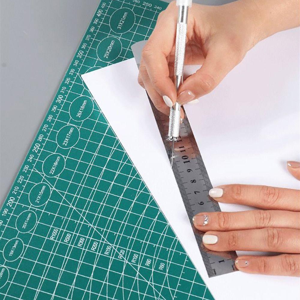 PVC Paper Cutting Pad Grid Line Carving Board Multifunctional Cutting Mat Paper Cutting