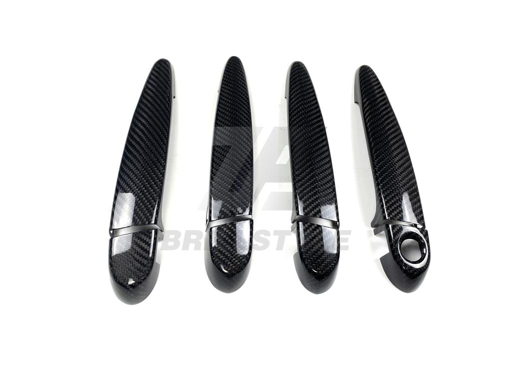 8pcs/set Auto Dry Carbon Fiber Door Handle Trim Cover for BMW F30 F80 F36 F10