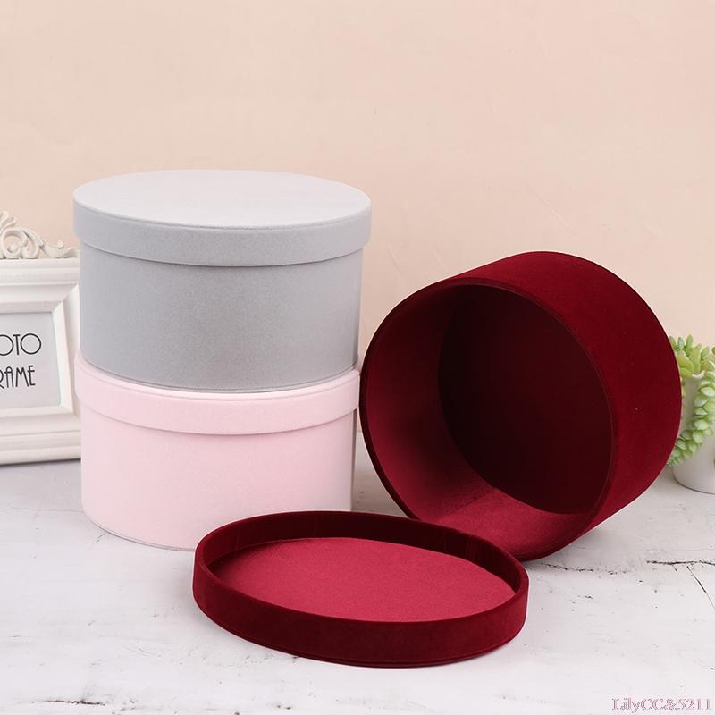 1 Round Flower Box Florist Gift Party Box Decoration with Lid Rose Box Valentine's Day Florist Gift Party Packaging Box