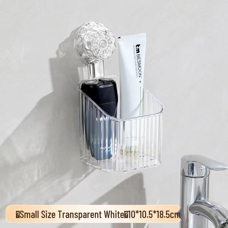 Punch-Free Suction Cup Wall-Mounted Bathroom Storage Rack