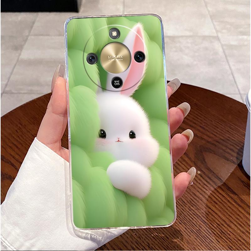 For Honor X9d 2025 Case Clear Luxury Cute Love Rabbit Funny TPU Soft Silicone Phone Case For Honor X9d 5G Transparent Back Cover