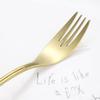 4Pcs Gold Dinnerware Set 304 Stainless Steel Cutlery Set Matte Vintage Party Tableware Fork Steak Knife Coffee Spoon Silverware