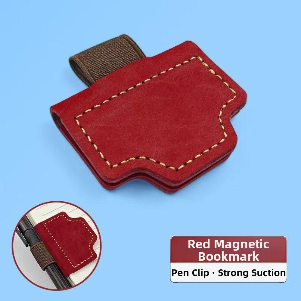 Magnetic Buckle Magnetic Leather Bookmark Multifunctional Magnetic Page Clips For Bookworm