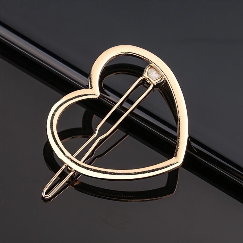 Simple Versatile Alloy Hollow Hair Clip Multiple Shaped Bangs Hairpin Headwear Hair Accessory for Female