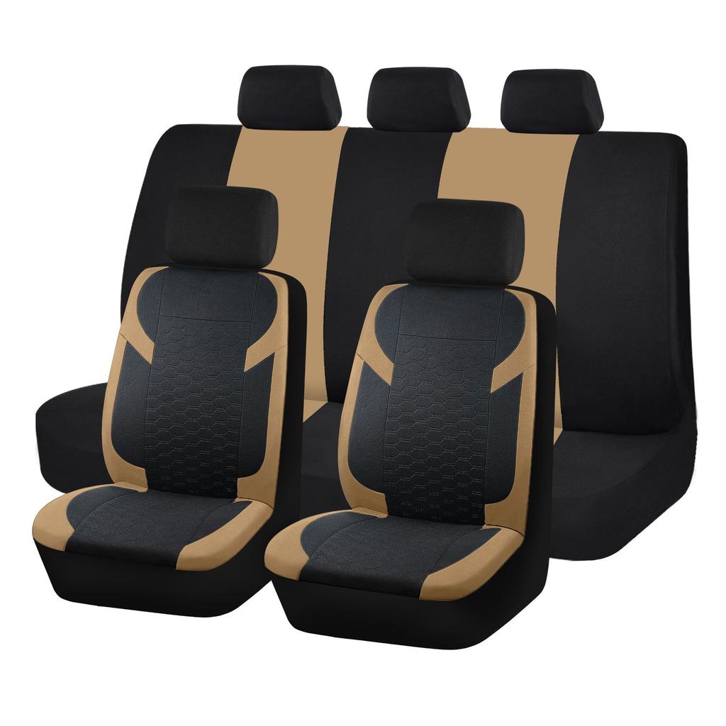 5 Seats Air Mesh Car Seat Covers Full Set Breathable Sporty Rear Bench Universal Fit for 95% Automotive SUV Truck Sedan Interior