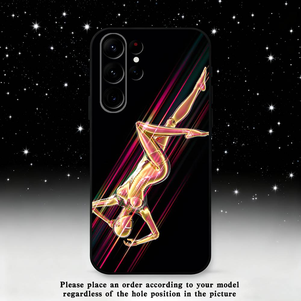Art Hajime S-Sorayamas Phone Case For Samsung S25,S24 Ultra,S20,S30 plus,S22 plus,S23,S30 Ultra 5G Silicone Black Shell