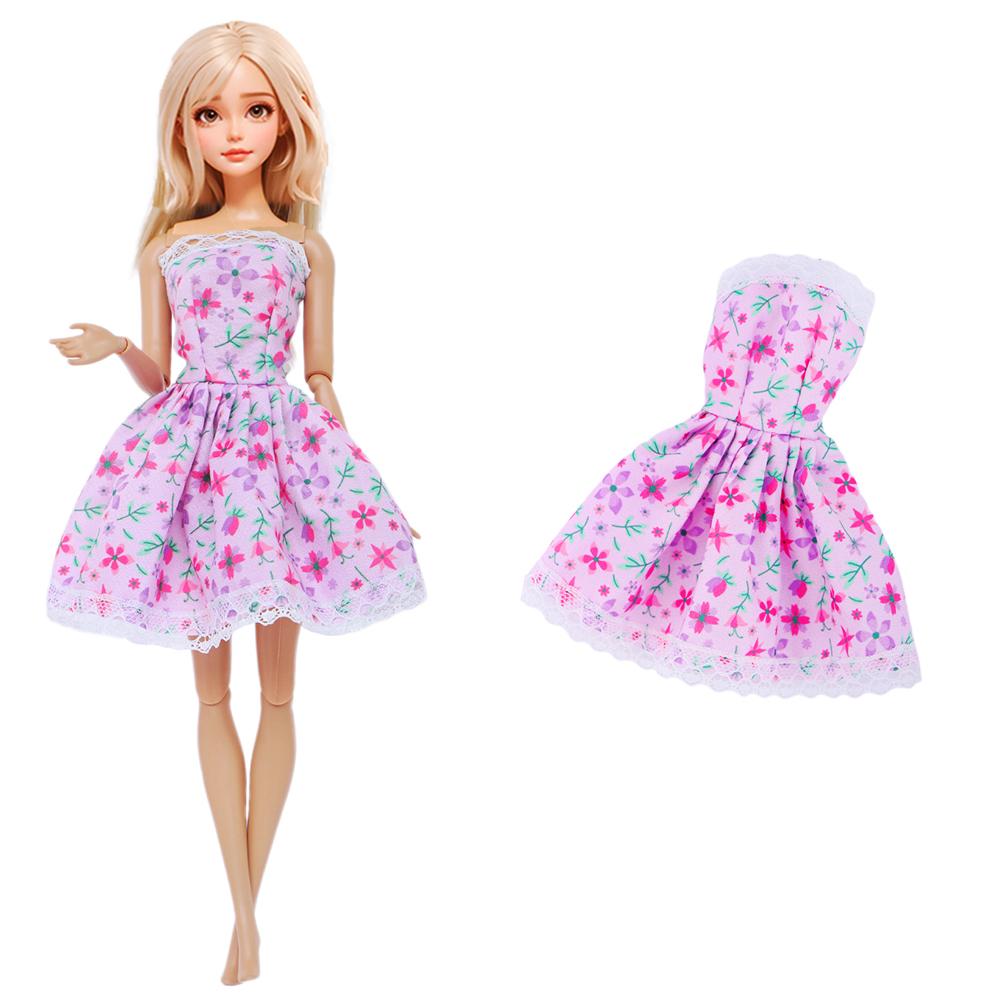 5 Pcs/Set Doll Dress for 11.5'' Girl Doll Daily Clothes Lace Mini Gown Cute Doll Outfit for 30cm Doll Accessories Kids Toy Gift